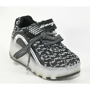 Aimoge Size 31 Black/Gray (US 13Y) Youth Double Roller Shoes